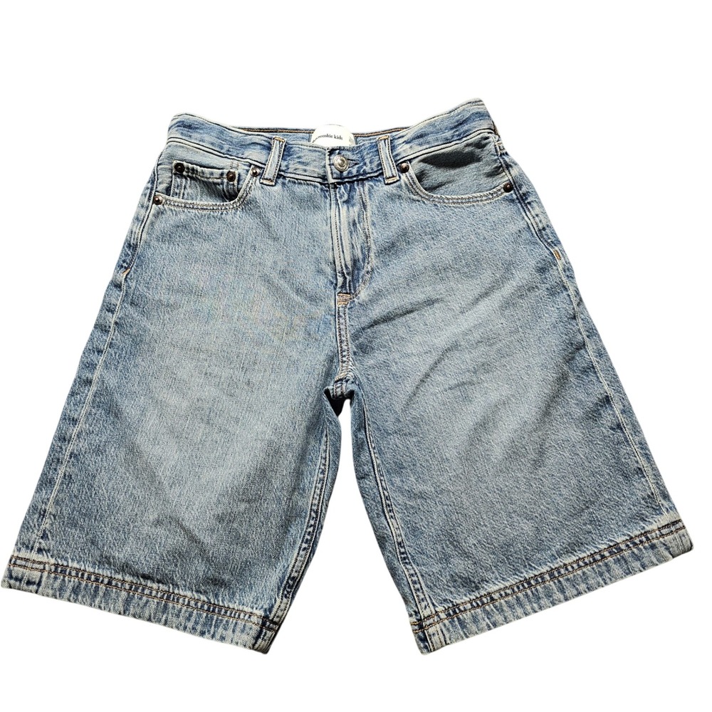 Abercrombie Kids Denim Shorts Boys 11/12 Blue Light Wash Regular - Picture 1 of 12